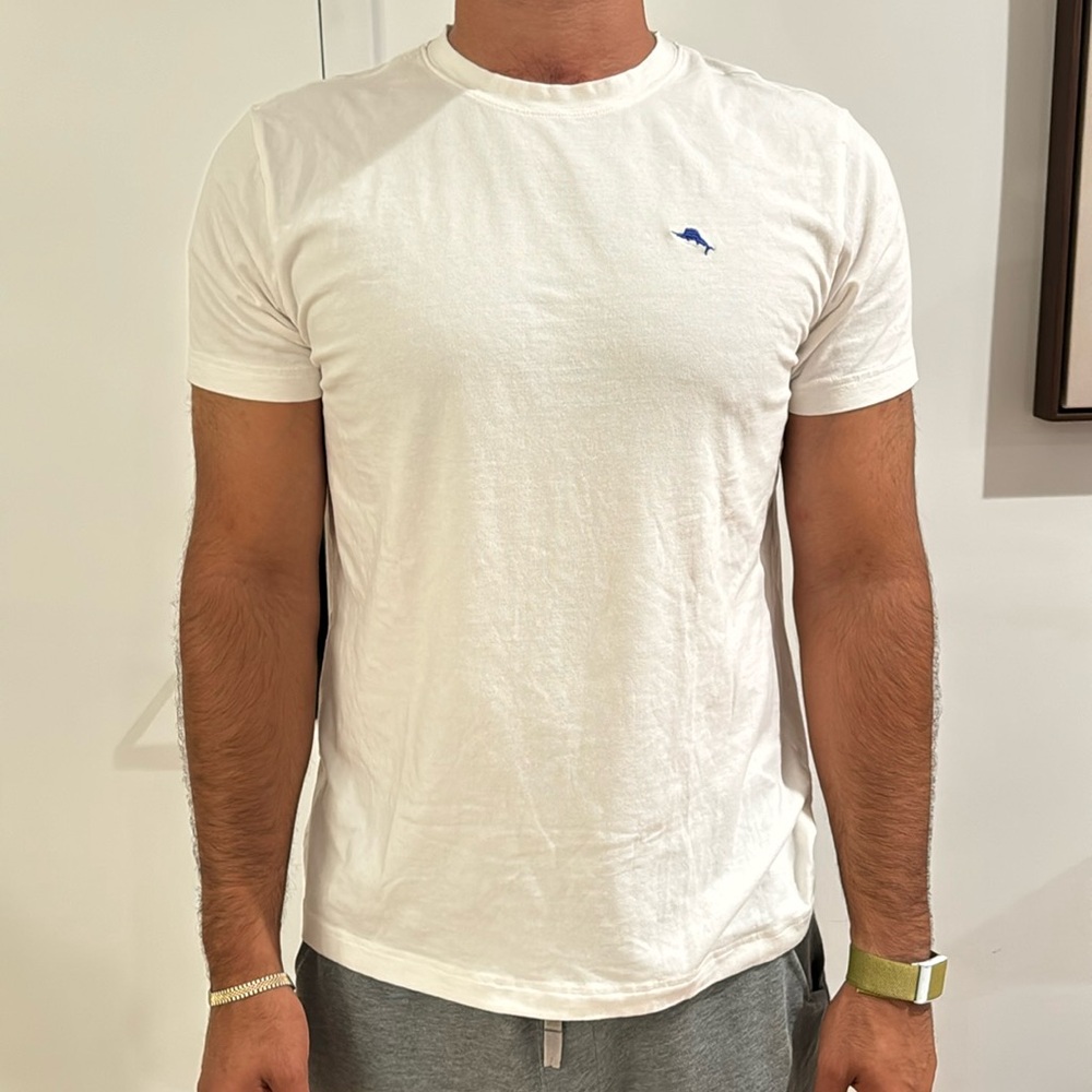 Tommy Bahama Men’s White T-Shirt Size M